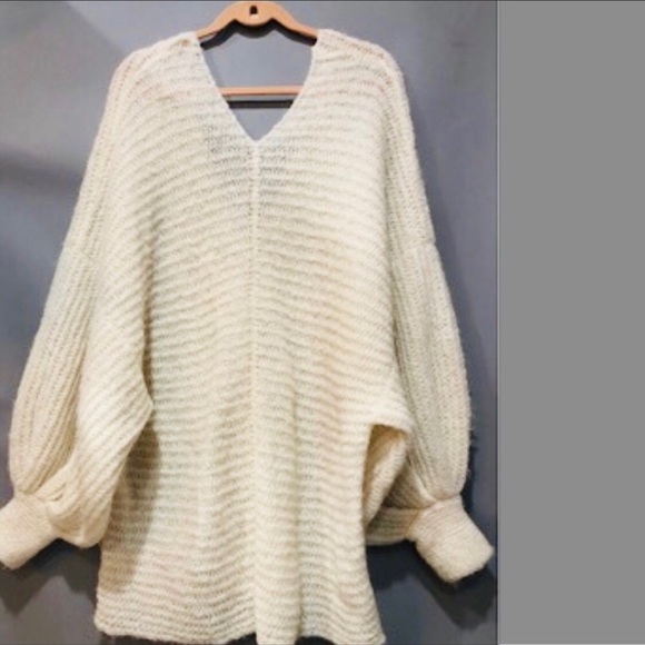 FREE PEOPLE Make You Mine Alpaca Sweater. NWOT - Picture 5 of 8